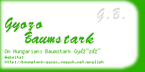 gyozo baumstark business card